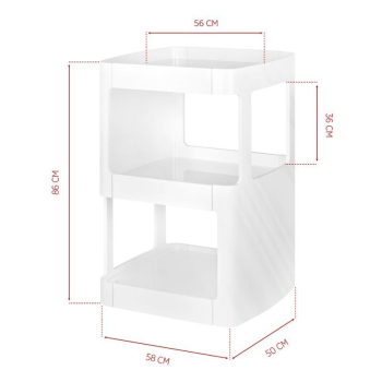 ActivShop STOLIK SPA AZZURRO 993A BIAŁY